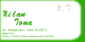 milan toma business card